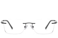 BS1913-0902_Black_Invisible_Metal_Glasses_front