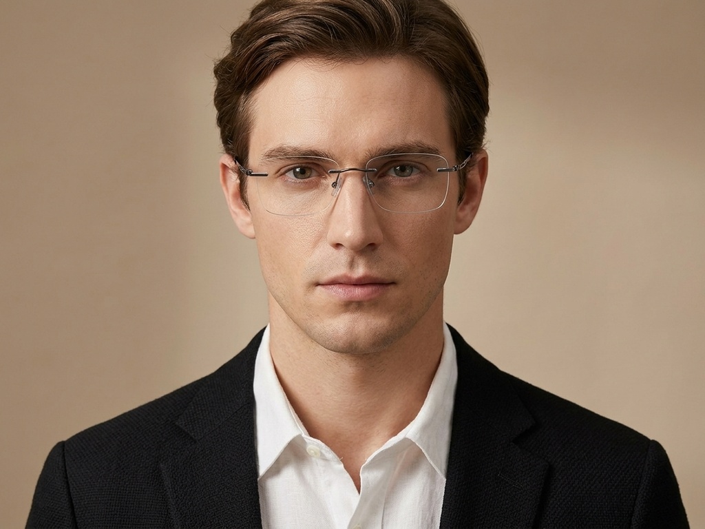 BS1913-0904_Grey_Invisible_Metal_Glasses-tryon_male