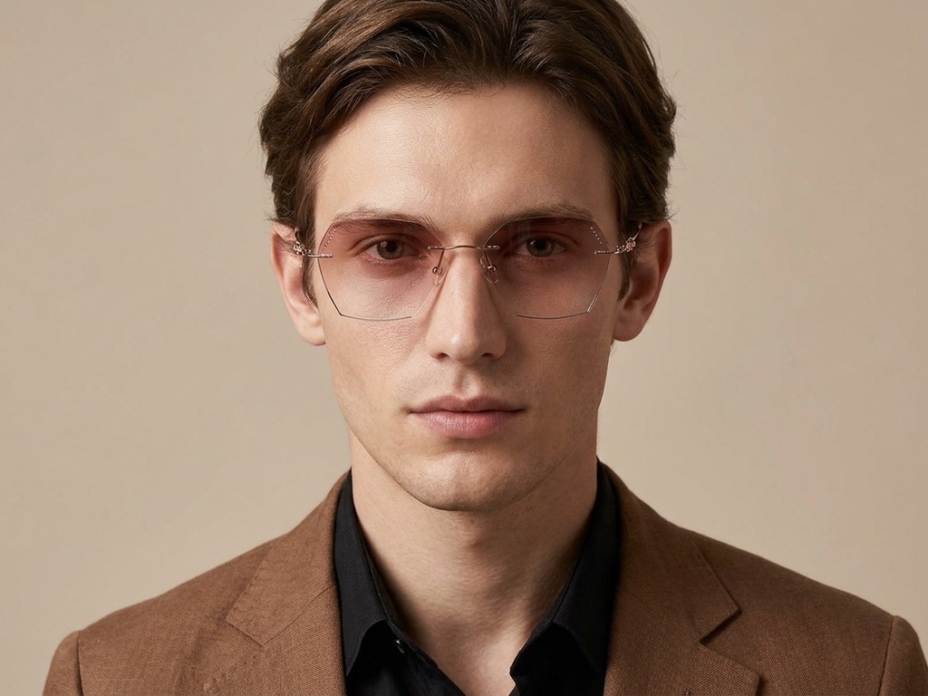 BS1913-0905_Pink_Invisible_Metal_Sunglasses-tryon_male