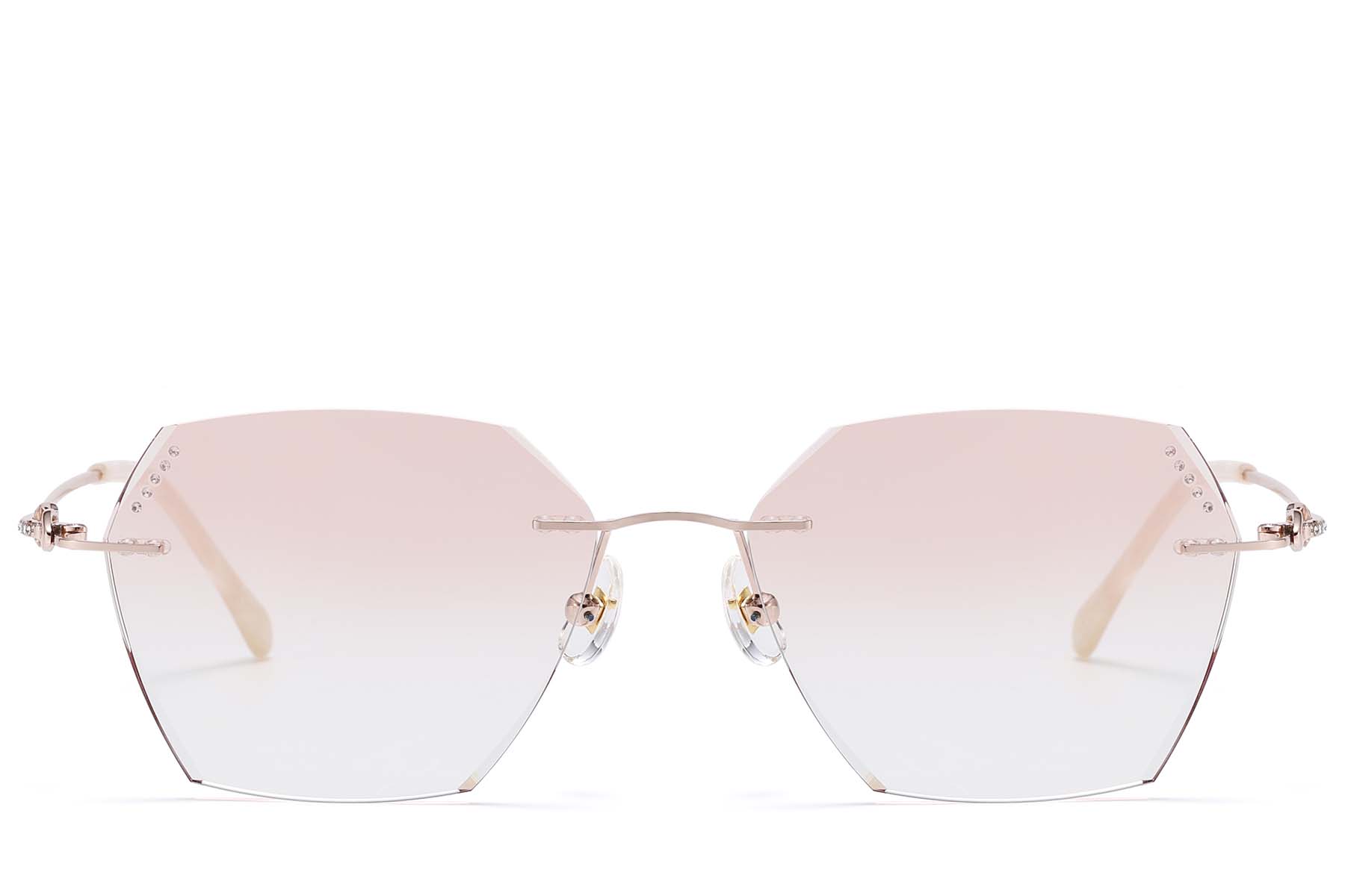 BS1913-0905_Pink_Invisible_Metal_Sunglasses_front