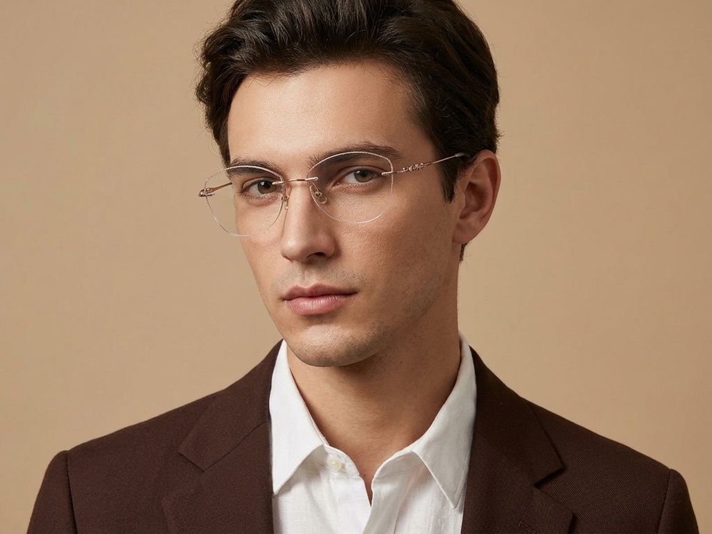 BS1913-0906_Pink_Invisible_Metal_Glasses-tryon_male