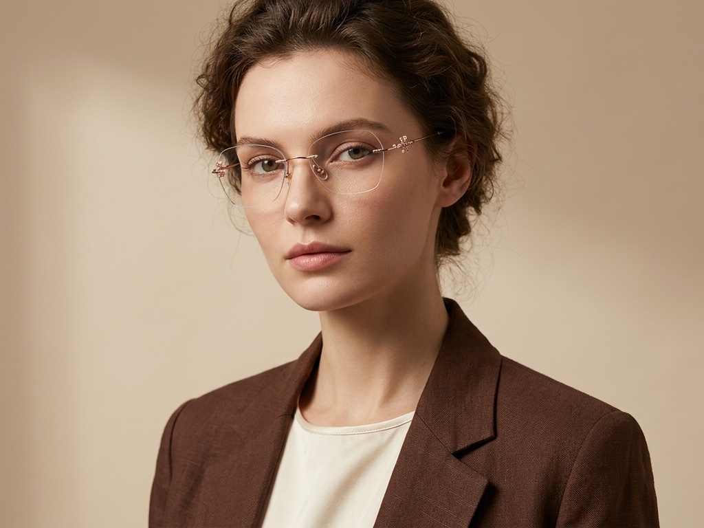 BS1913-0910_Pink_Invisible_Metal_Glasses-tryon_female