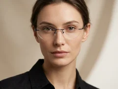 BS1913-0912_Black_Invisible_Metal_Glasses-tryon_female