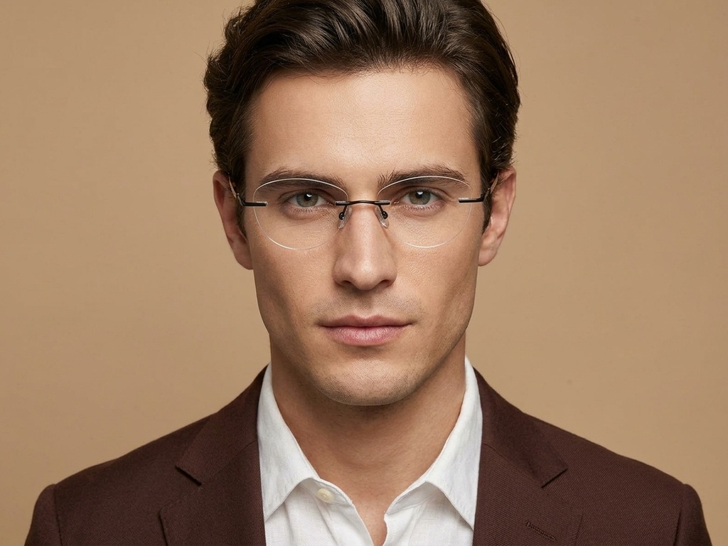BS1913-0912_Black_Invisible_Metal_Glasses-tryon_male