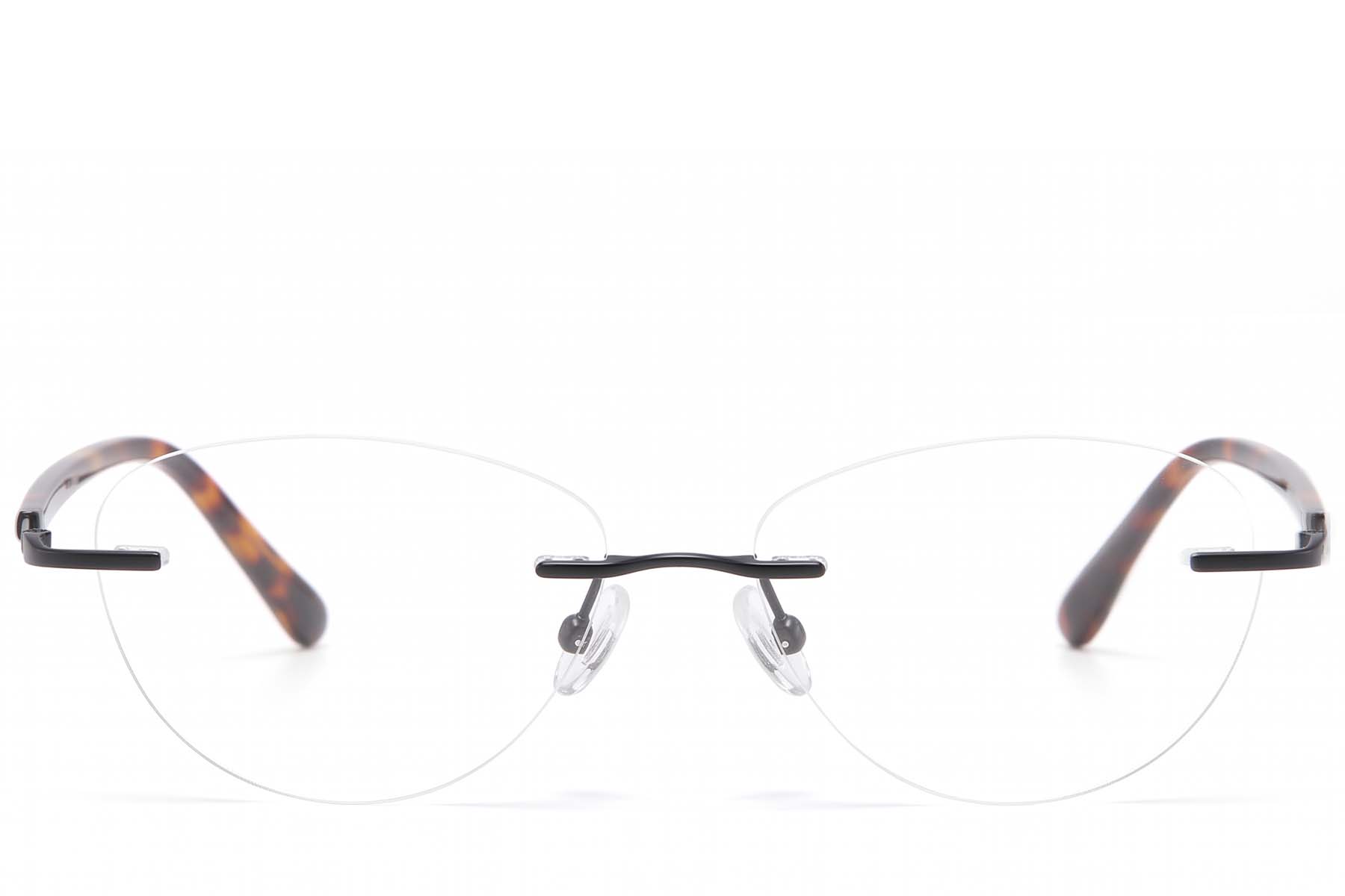BS1913-0912_Black_Invisible_Metal_Glasses_front