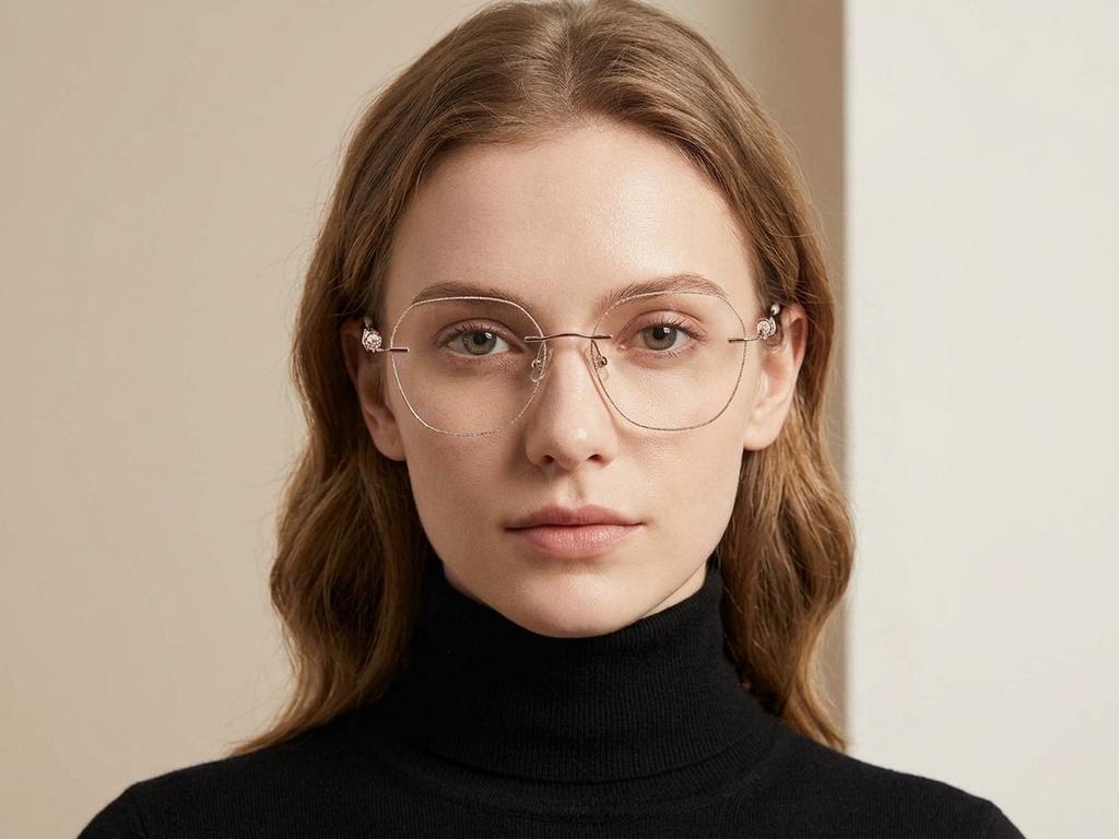 BS1913-0914_Pink_Invisible_Metal_Glasses-tryon_female