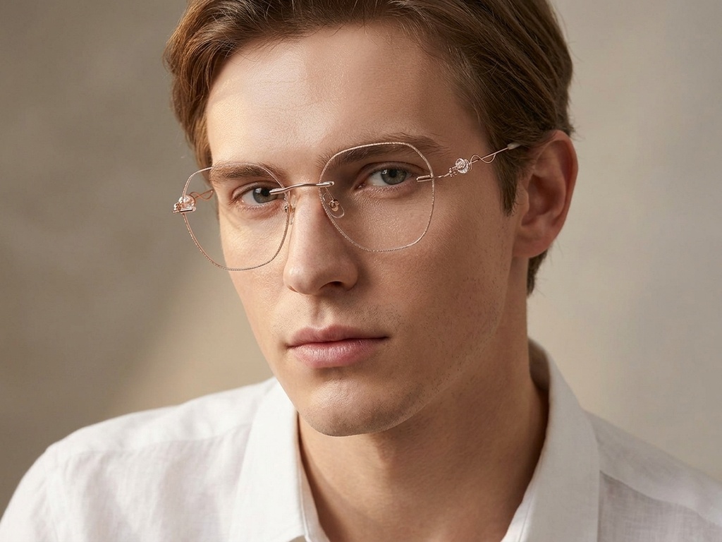 BS1913-0914_Pink_Invisible_Metal_Glasses-tryon_male