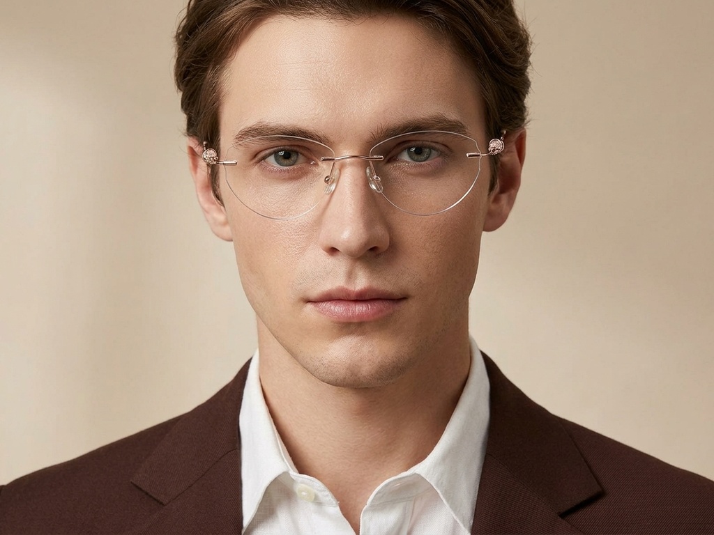 BS1913-0915_Pink_Invisible_Metal_Glasses-tryon_male