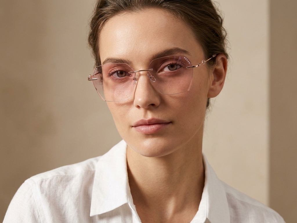 BS1913-0918_Pink_Invisible_Metal_Sunglasses-tryon_female