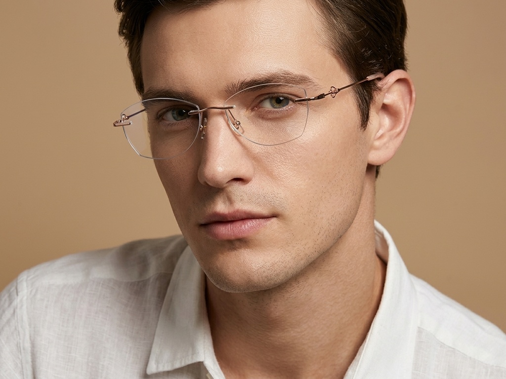 BS1913-0919_Pink_Invisible_Metal_Glasses-tryon_male