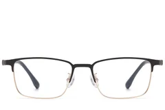 BS1913-0921_Golden_Rectangular_Metal_Glasses_front