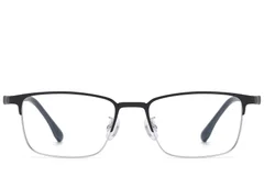 BS1913-0923_Silver_Rectangular_Metal_Glasses_front