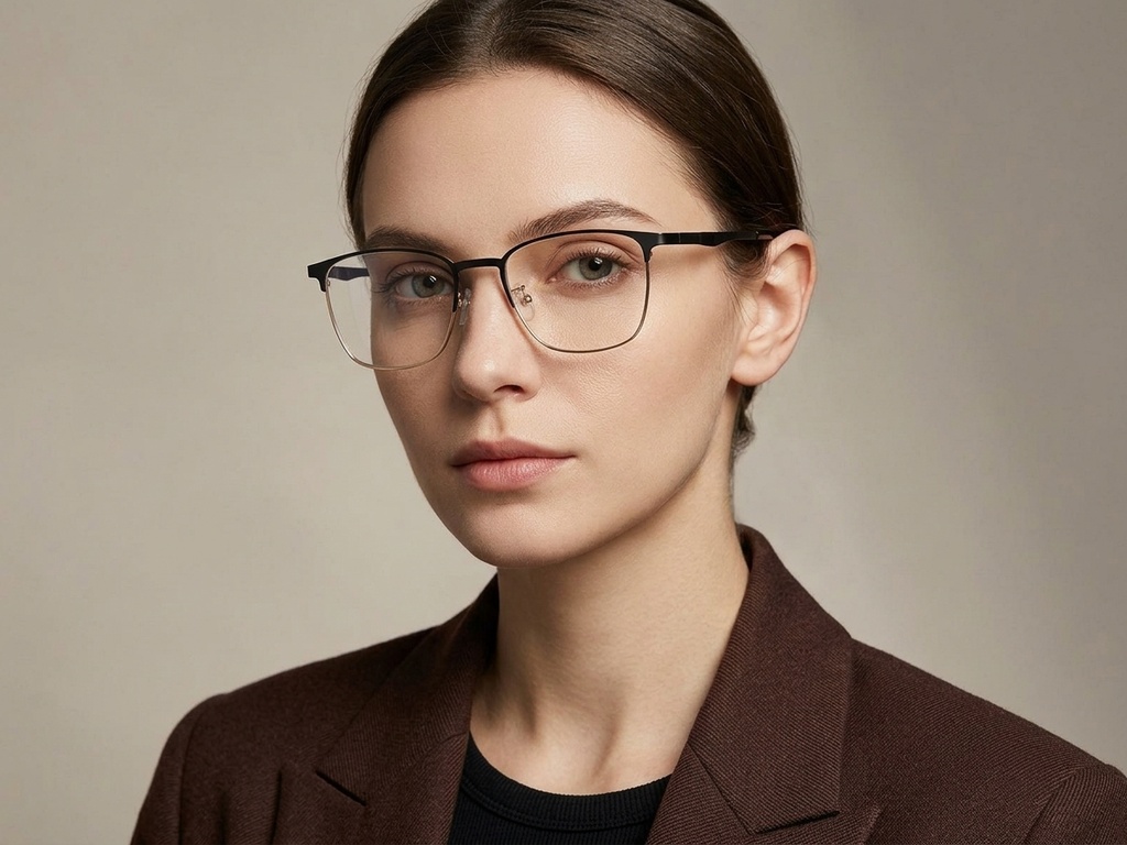 BS1913-0925_Golden_Rectangular_Metal_Glasses-tryon_female