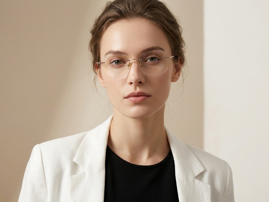 BS1913-0929_Golden_Invisible_Titanium_Glasses-tryon_female