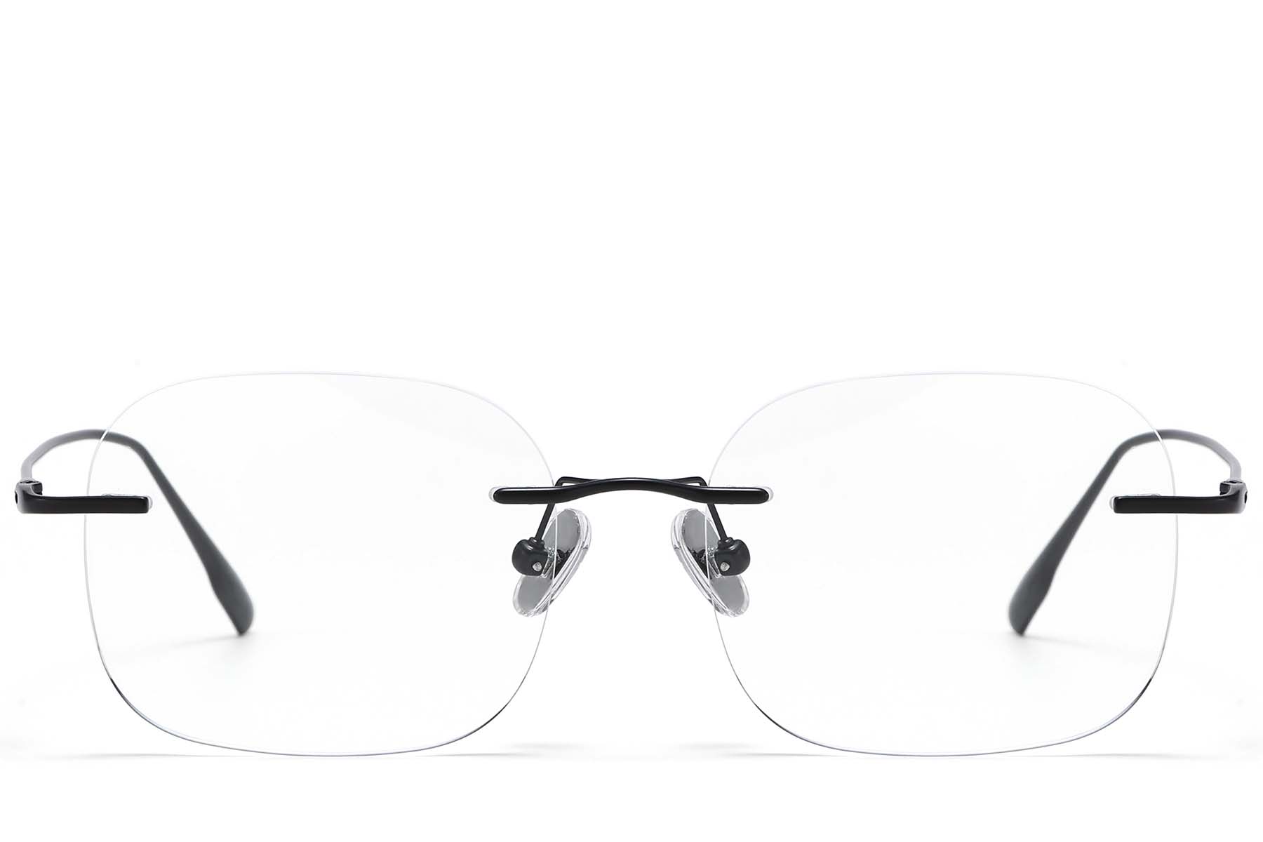 BS1913-0930_Black_Invisible_Titanium_Glasses_front