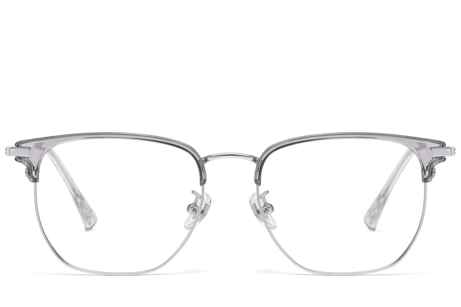 BS1913-0934_Grey_Rectangular_Titanium_Glasses_front