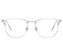 BS1913-0935_Silver_Rectangular_Titanium_Glasses_front