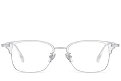 BS1913-0938_Transparent_Rectangular_Titanium_Glasses_front