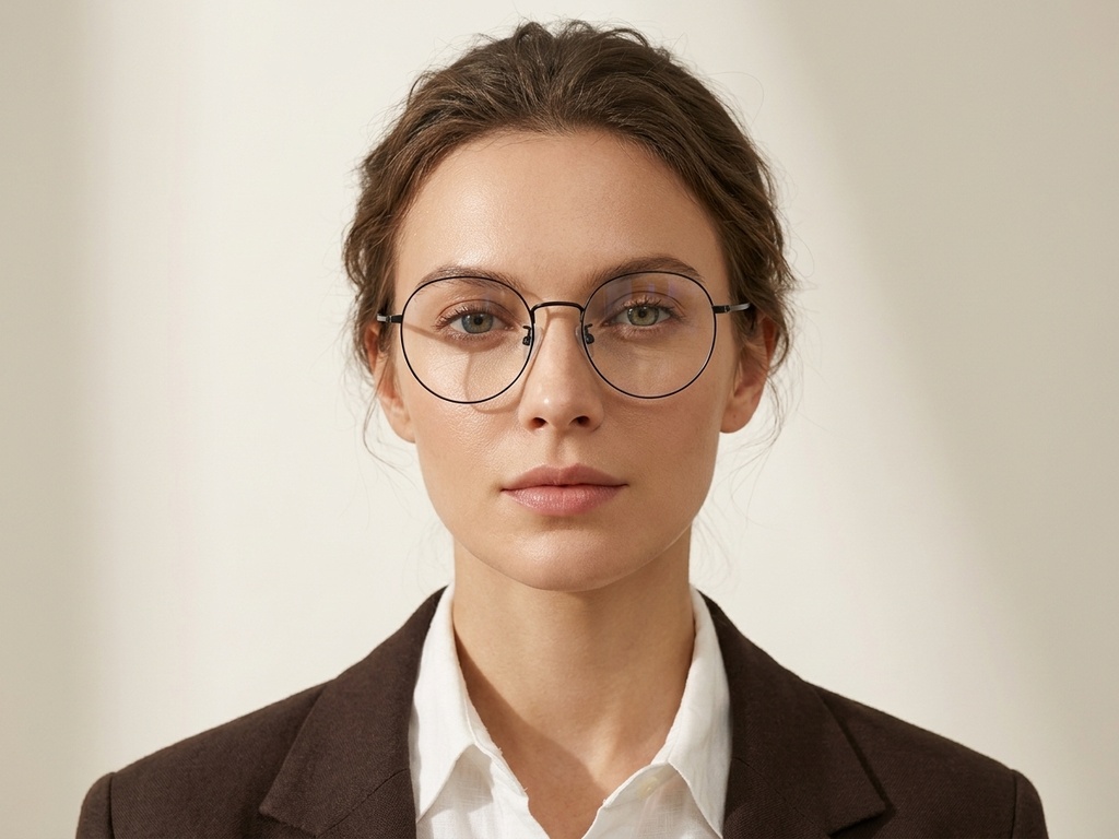 BS1913-0943_Black_Oval_Titanium_Glasses-tryon_female