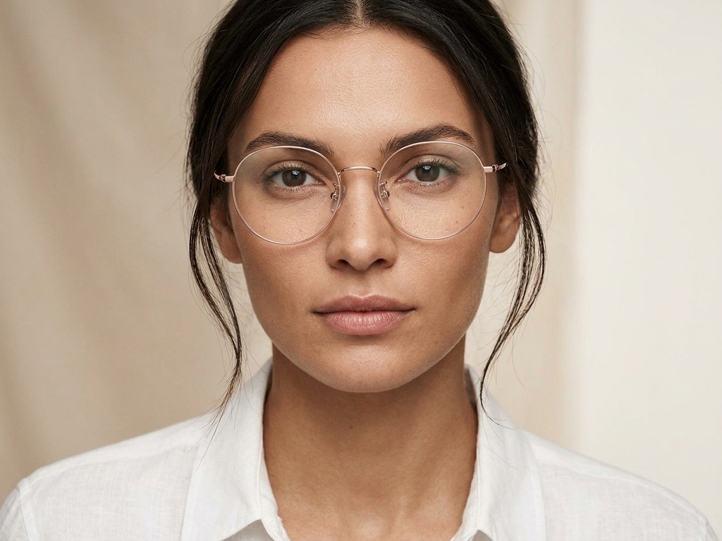 BS1913-0946_Pink_Oval_Titanium_Glasses-tryon_female