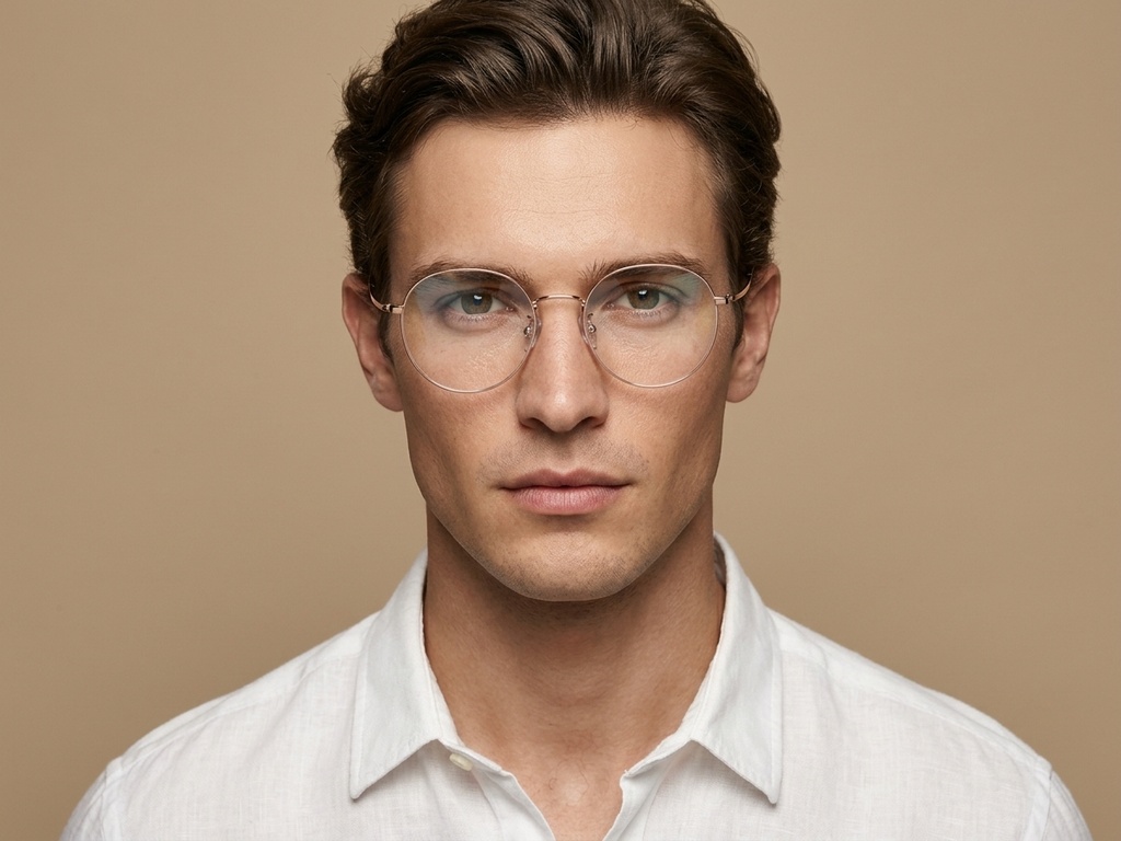 BS1913-0946_Pink_Oval_Titanium_Glasses-tryon_male