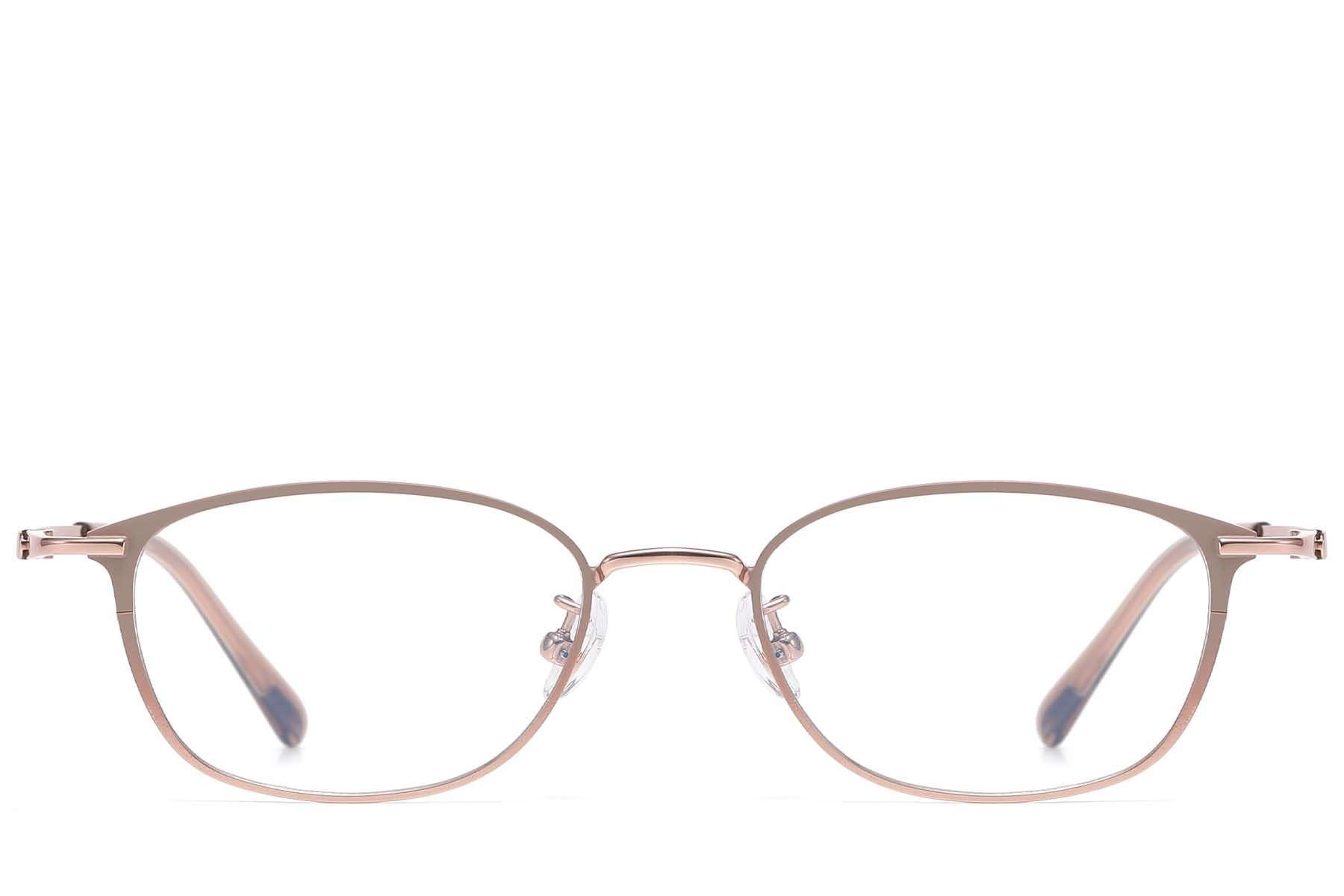 BS1913-0950_Brown_Oval_Titanium_Glasses_front