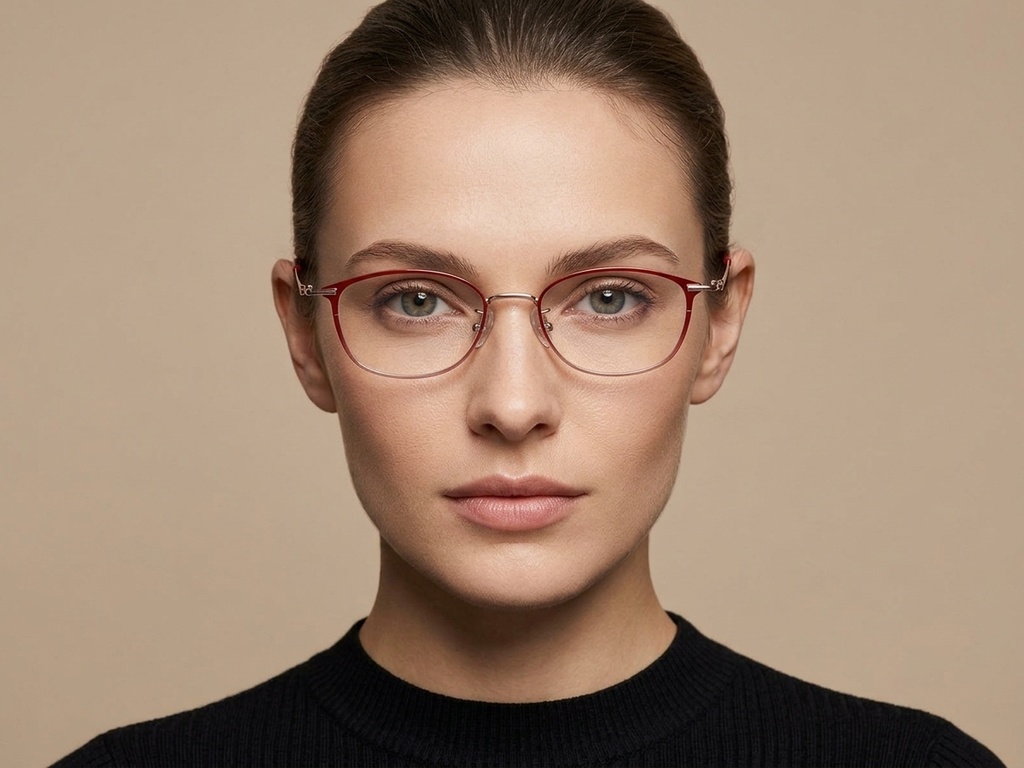 BS1913-0951_Red_Oval_Titanium_Glasses-tryon_female