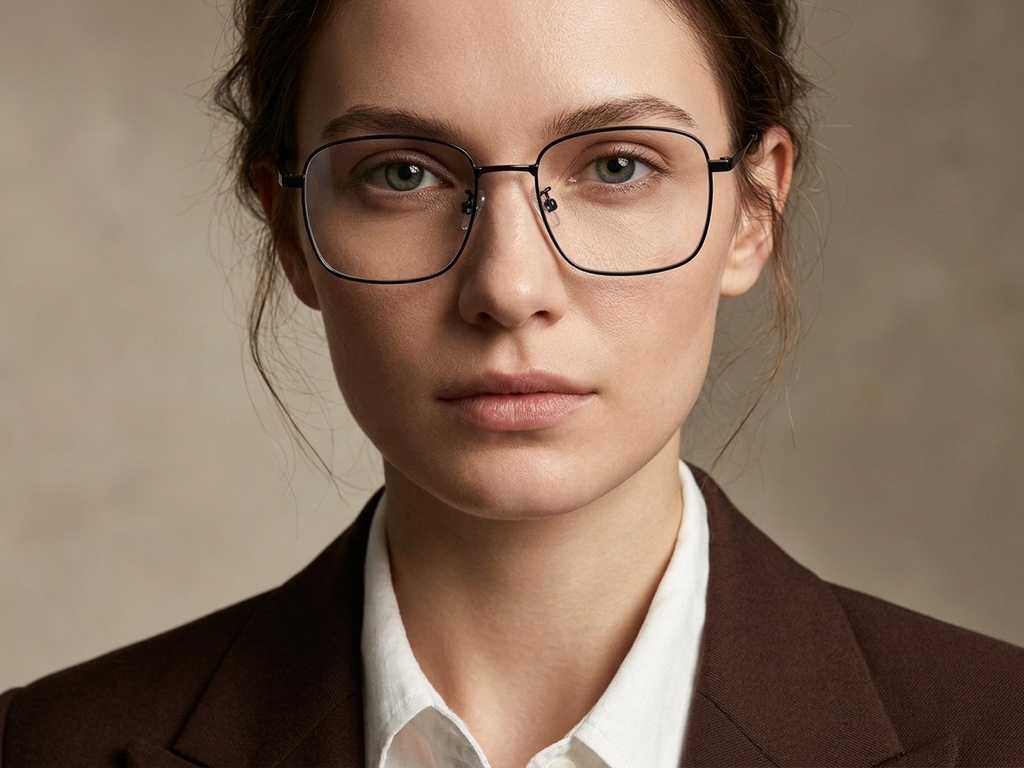 BS1913-0953_Black_Rectangular_Titanium_Glasses-tryon_female