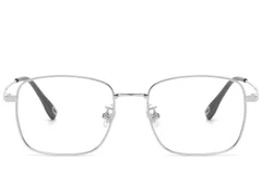 BS1913-0954_Silver_Rectangular_Titanium_Glasses_front