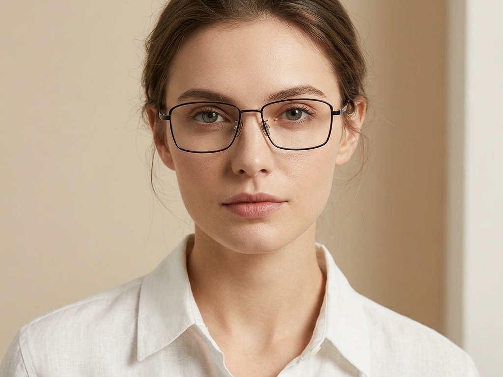 BS1913-0956_Black_Rectangular_Titanium_Glasses-tryon_female