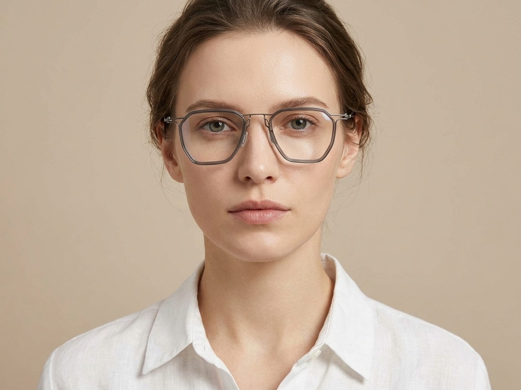 BS1913-0961_Grey_Geometric_Titanium_Glasses-tryon_female