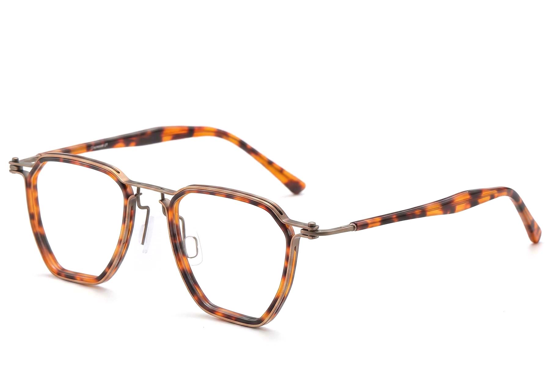 BS1913-0963_Tortoiseshell_Geometric_Titanium_Glasses_corner