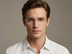 BS1913-0964_Brown_Semi-rimless_Titanium_Glasses-tryon_male