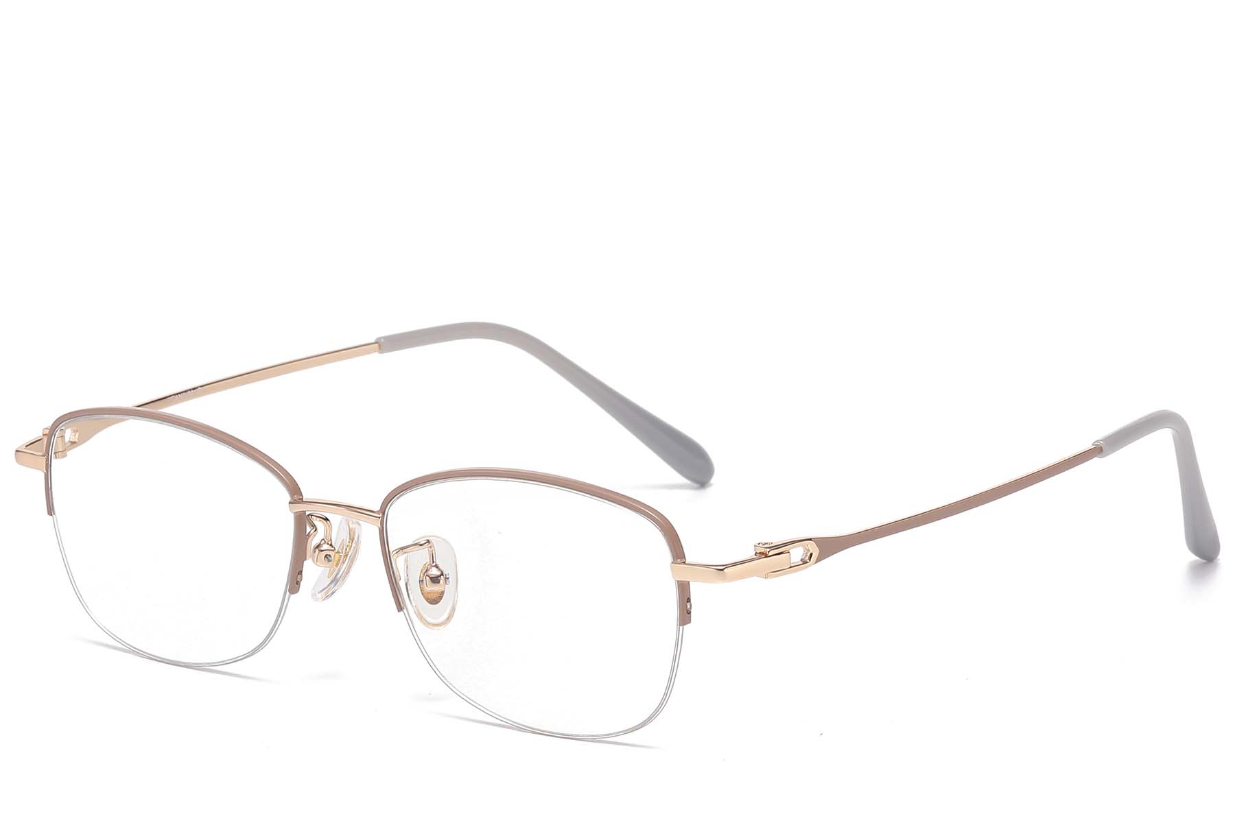 BS1913-0964_Brown_Semi-rimless_Titanium_Glasses_corner