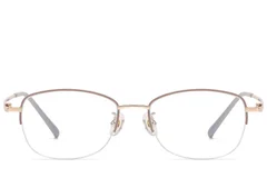 BS1913-0964_Brown_Semi-rimless_Titanium_Glasses_front