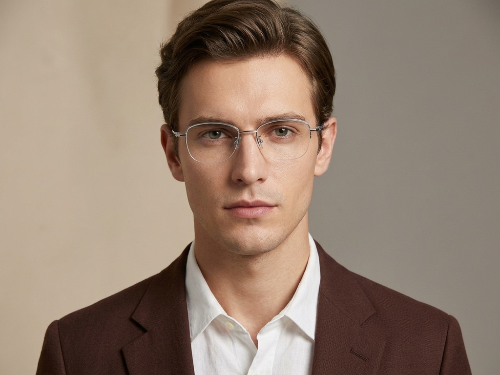 BS1913-0965_Silver_Semi-rimless_Titanium_Glasses-tryon_male