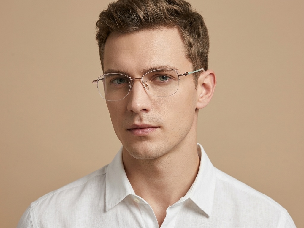 BS1913-0968_Pink_Semi-rimless_Titanium_Glasses-tryon_male