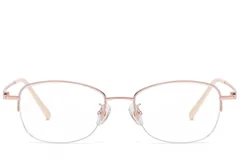 BS1913-0968_Pink_Semi-rimless_Titanium_Glasses_front
