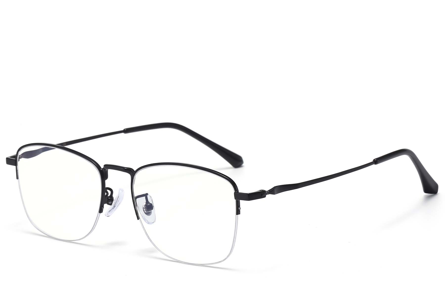 BS1913-0977_Black_Semi-rimless_Titanium_Glasses_corner