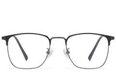 BS1913-0993_Grey_Rectangular_Titanium_Glasses_front