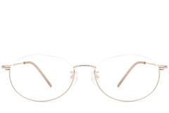 BS1924-0003_Golden_Semi-rimless_Metal_Glasses_front