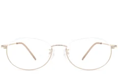 BS1924-0003_Golden_Semi-rimless_Metal_Glasses_front
