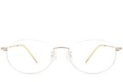 BS1924-0004_White_Semi-rimless_Metal_Glasses_front