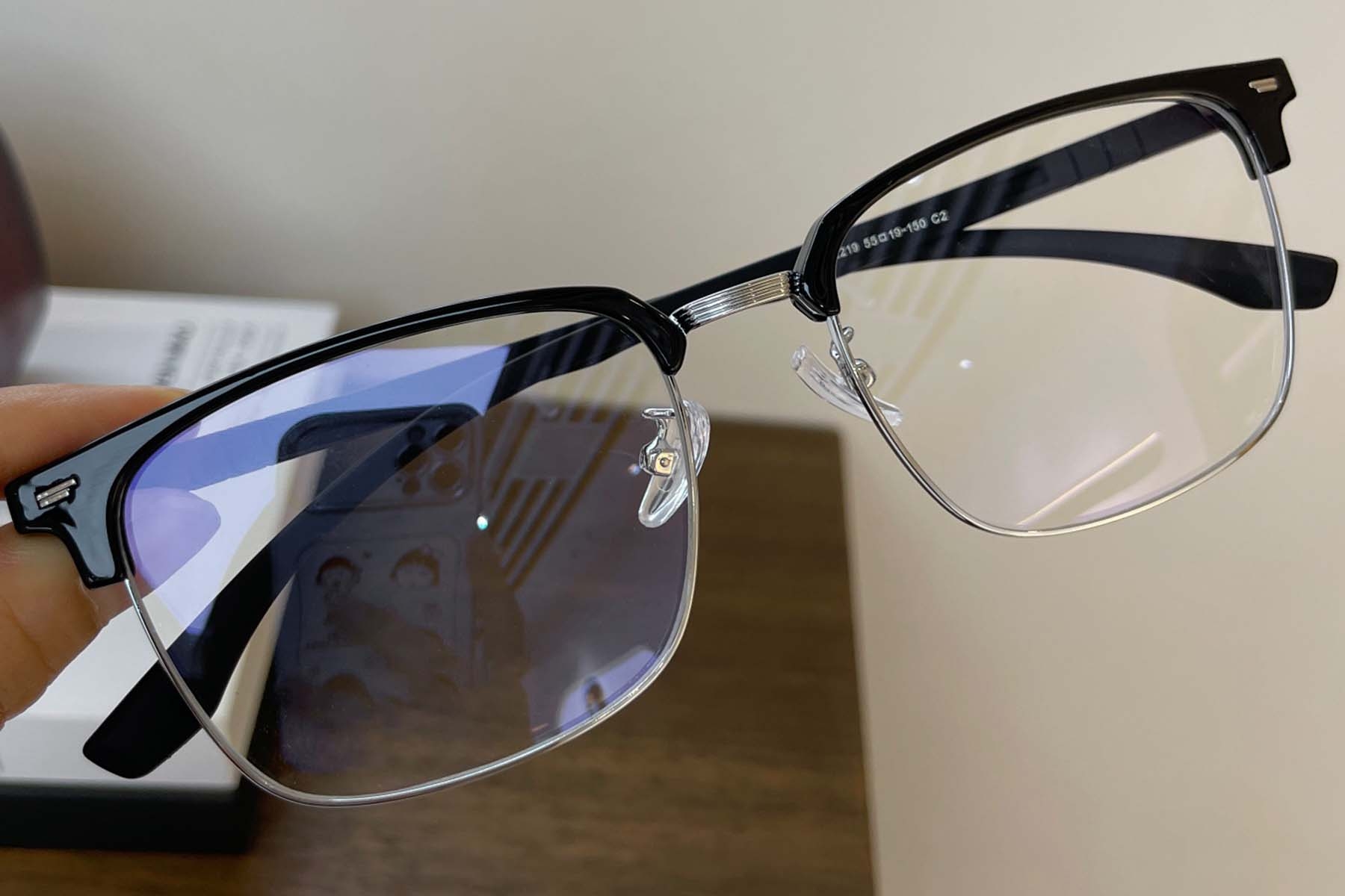 BS1924-0037_Silver_Semi-rimless_Metal_Glasses_front