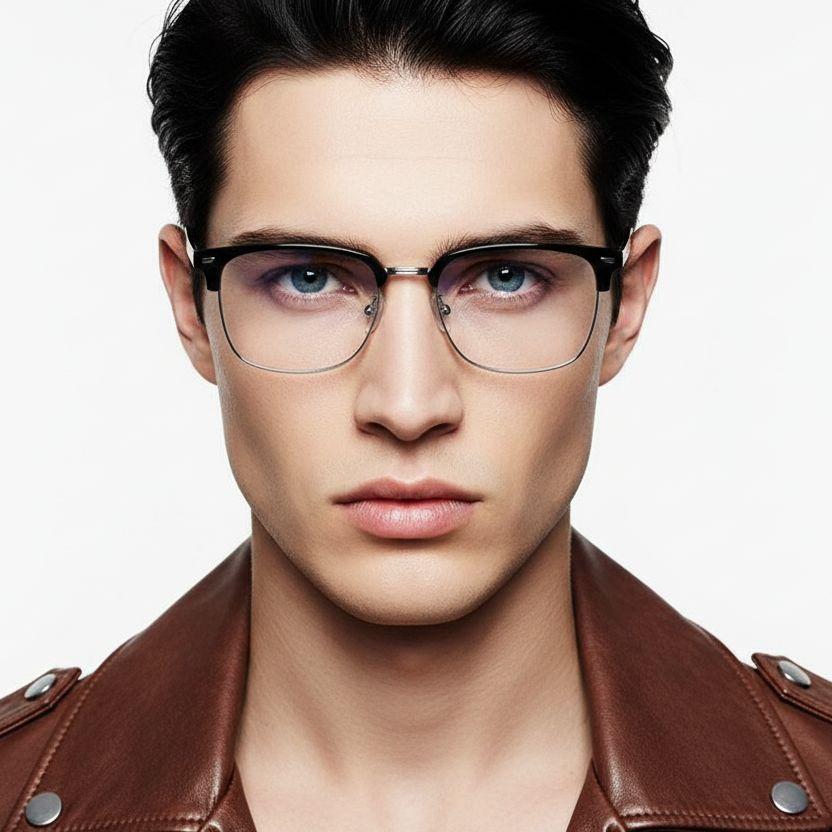 bs1924-0037_silver_semi-rimless_metal_glasses_model