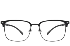 Semi-rimless Black Metal Glasses #BS1924-0038