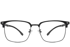 Semi-rimless Black Metal Glasses #BS1924-0038