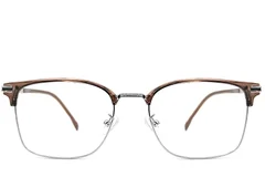 BS1924-0045_Brown_Semi-rimless_Metal_Glasses_front