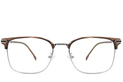 BS1924-0045_Brown_Semi-rimless_Metal_Glasses_front