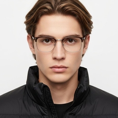 bs1924-0045_brown_semi-rimless_metal_glasses_model